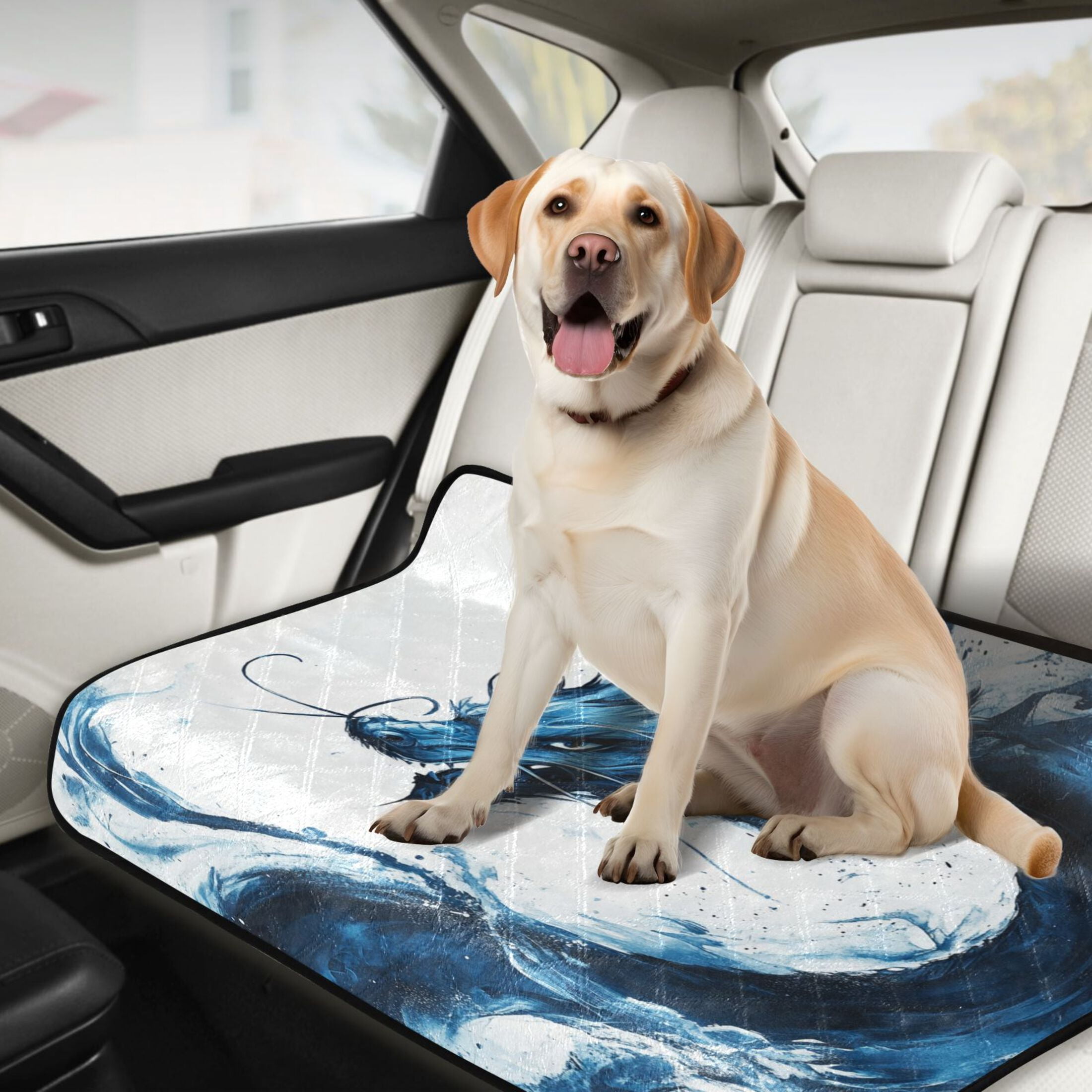 Qxltty Blue Dragon Cat litter Pads Pet Set of 3 Diaper Mats Center Anti-leakage Layer Absorbent Soft and Comfortable