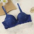 thumbnail image 2 of Tsesme Underwire Bras for Women Embroidery Lace Push up Bras Deep V-Neck Comfy Breathable Minimizers, 2 of 8