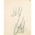 thumbnail image 2 of Edgar Degas 20x24 Black Ornate Framed Double Matted Museum Art Print Titled: Figure Studies 11 (1882-85), 2 of 5