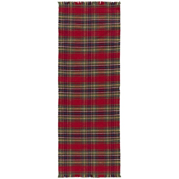 Better Homes & Gardens Red Corin Plaid Woven Indoor Runner Rug, 30"x84"