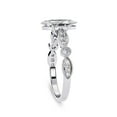 thumbnail image 3 of IGI Certified Lab Grown Diamond Engagement Ring | Center 10x5mm Marquise Cut Beaded Solitaire Stackable Promise Rings For Women In 18k Solid White Gold | F-G, VS-SI Quality (1.05 Ctw) Ring Size-8.5, 3 of 7