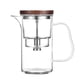 thumbnail image 3 of Tetera de vidrio de borosilicato, tetera, infusor extraíble para té suelto, 550 ml Mango transparente, 3 of 9