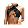 thumbnail image 1 of Inevnen Cute Underwire Cutout Halter Bikini Swimsuit  Women Criss Cross Bathing 1 Piece, 1 of 6