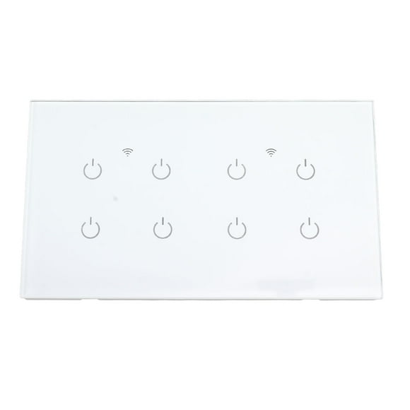 Smart Touch Switch, 8 Gang AC110-240V Memory Function APP Control Overload Protection For House