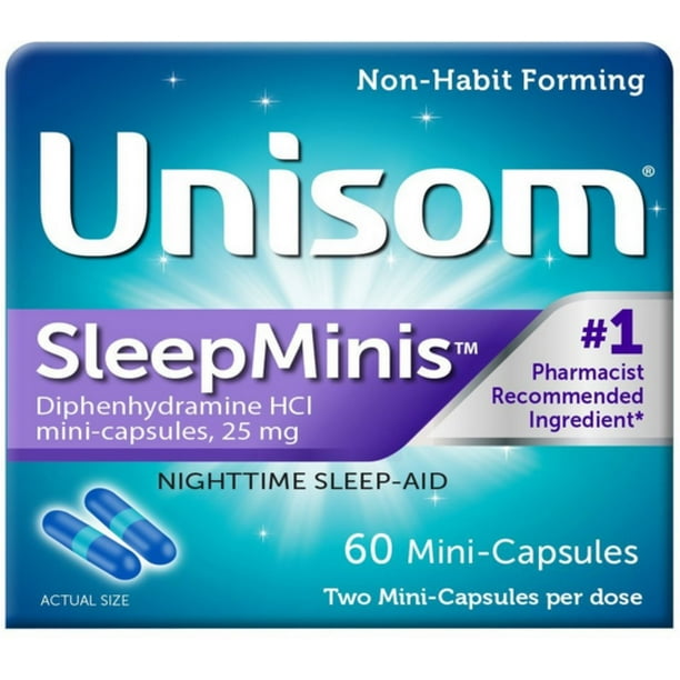 Unisom Sleep Mini's Capsules, 60 ct (Pack of 3)