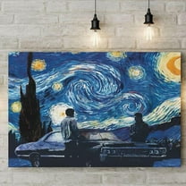 Supernatural Poster American Tv Series Supernatural Starry Night Van Gogh Wall Art Print Decor Poster 11 x 17 Inch Poster