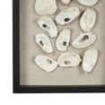thumbnail image 5 of DecMode Cream Shell Handmade Abstract Shell Wall Decor with Beige Linen Backing and Black Frame, 5 of 10