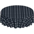 thumbnail image 1 of Round Tablecloth with Wave Lace 60 Inch, Navy Blue Lumberjack Plaid Round Tablecloth Heat Resistant Table Covers Table Topper Cover for Dining Table, Buffet Parties and Camping, 1 of 1