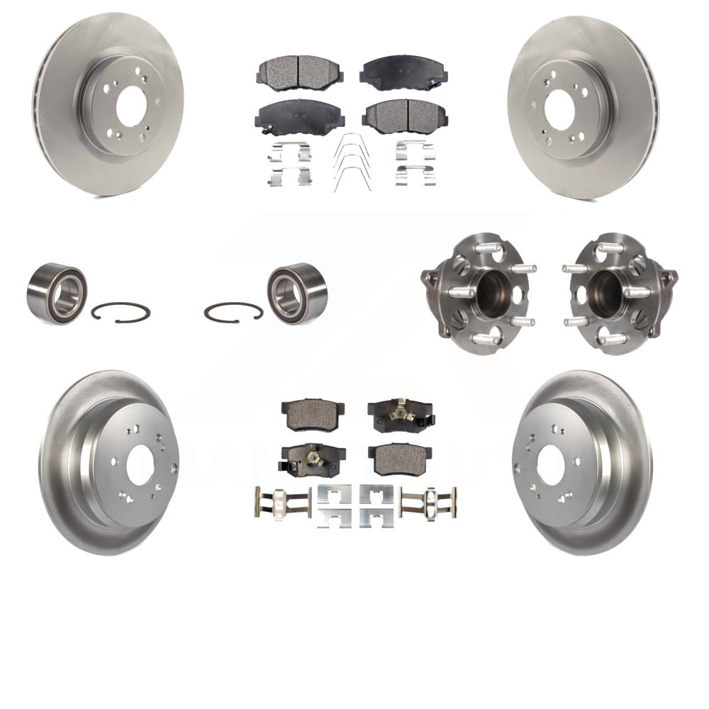 Front Rear Wheel Hub Bearings Assembly Coated Disc Brake Rotors And