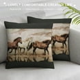 thumbnail image 3 of Orinice Horses Sand Water Graphic Decorative Throw Pillow Cover for Home Couch Living Room Bed Sofa - Printed on Both Sides - 1PC 20x20in, 3 of 5