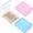 Multicolor, variant on NOGIS 3 Pack Travel Cotton Swab Qtip Holder, Portable Hair Tie Organizer with Lid, Flosser Dispenser, Lightweight Storage Organizer for Bathroom Vanity Countertop (Clear/Blue/Pink)
