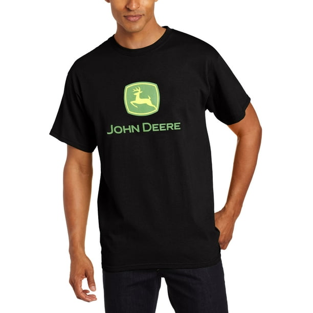 Camiseta John Deere para Hombre con Logo Registrado en Algodón Negro