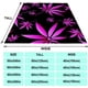 thumbnail image 5 of Manta de microfibra ultra suave de lujo para cama, sofá, sala de estar, hogar, sofá, manta cálida con hojas moradas y hierba, 5 of 8
