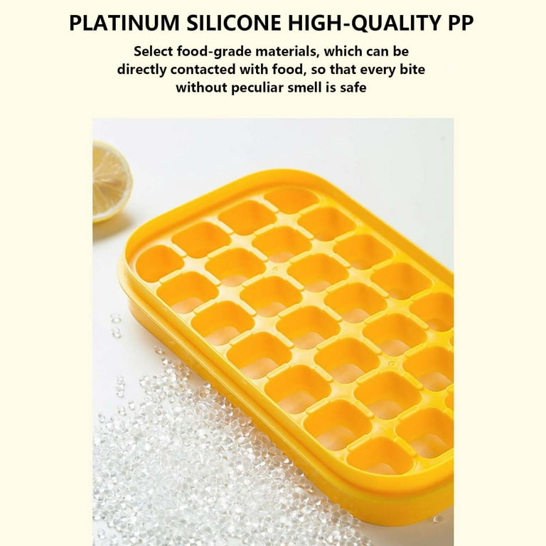 Press Type Ice Cube Tray With Lid, Silicone Ice Maker, Suitable For Home  Freezer, Ice Storage Box