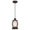 thumbnail image 2 of Westinghouse 6361700 Canyon 1 Light 7" Wide Mini Lantern Pendant - Bronze, 2 of 4