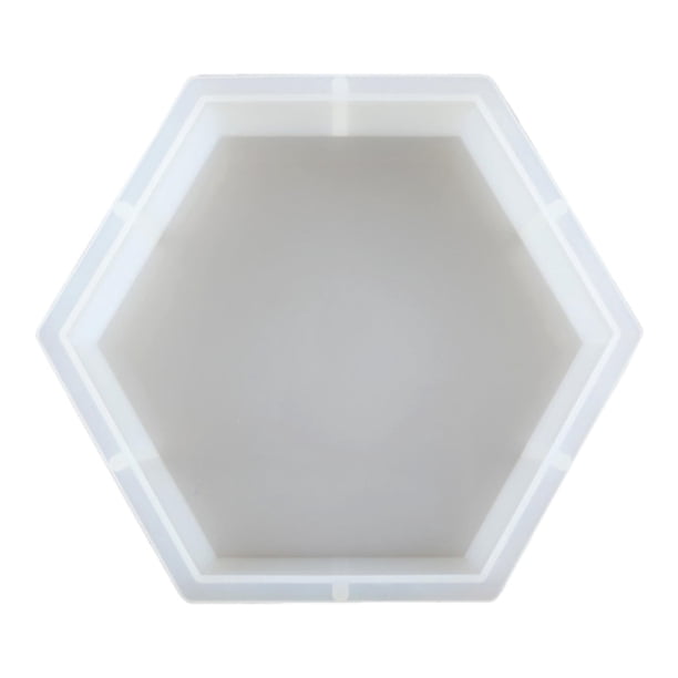 Molde de resina epoxi hexagonal de silicona para manualidades, jabón, velas, flores secas 8.9x7.8x2.1 pulgadas