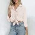 thumbnail image 2 of Mohiass Womens Striped Button Down Shirts Classic Long Sleeve Stylish Collared Office Work Blouses Tops without Pocket Pink L, 2 of 8