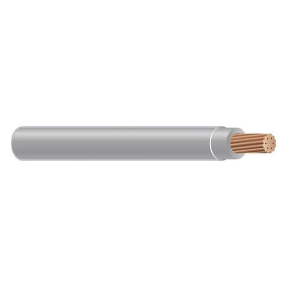 Southwire THHN Building Wire, Copper, 8 AWG, 1C, Gray, Stranded, 500 ft 23850112