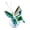 Green, variant on Crystal Butterfly Figurine Flying Glass Butterfly with Crystal Ball Base, Home Desk Decoration for Bedroom Office Shelf(2.2*1.2in,Green)