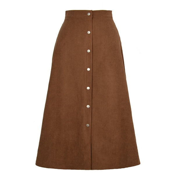 Brown corduroy skirt clearance xl