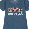 thumbnail image 3 of International Harvester - Peace Love Farm - Youth Girls Fleece Dress, 3 of 6