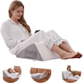 thumbnail image 3 of 8” Knee Pillow for Back Sleeping Memory Foam Triangle Wedge Pillow for Knee Support,Leg Elevation , White, 3 of 5