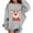Grey, variant on Kids Girls Christmas Sweatshirt Reindeer Print Long Sleeve Crew Neck Shirts Winter Warm Holiday Fashion Xmas Tunic Tops