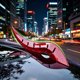 thumbnail image 5 of Car Roof Devil Horns Decoration Carbon Fiber Style Exterior Car Roof Sticker With Airflow Guide, 5 of 6