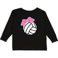 thumbnail image 3 of Inktastic Volleyball with Pink Bow Boys or Girls Long Sleeve Toddler T-Shirt, 3 of 5