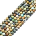 thumbnail image 1 of Natural Chrysocolla and Lapis Lazuli Beads Strands Round 8mm Hole: 1mm about 50pcs/strand 15.55 inch(39.5cm), 1 of 3