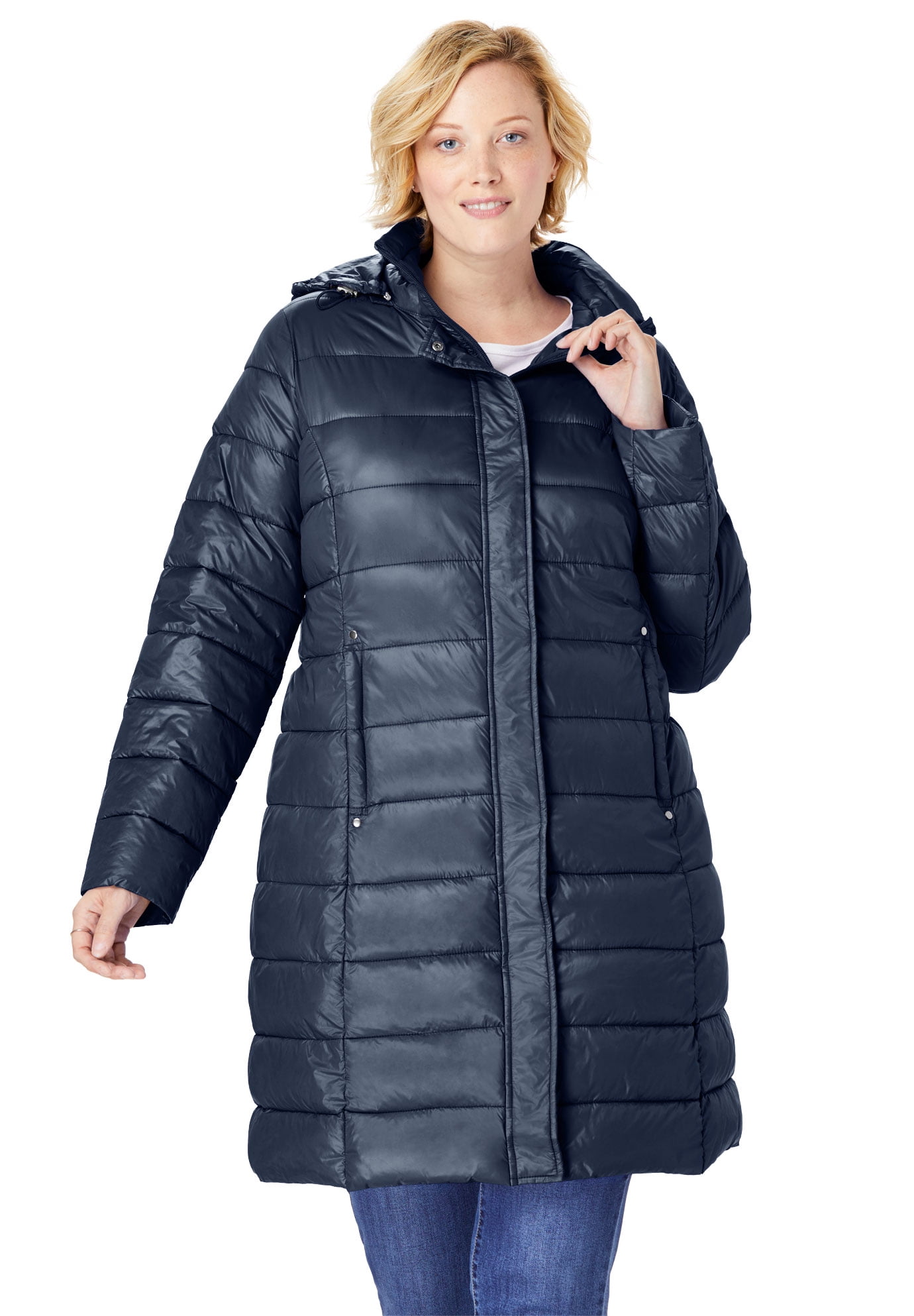 womens plus size packable puffer coat
