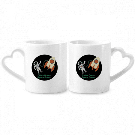 

Great Dream Chinese Art Deco Fashion Couple Porcelain Mug Set Cerac Lover Cup Heart Handle