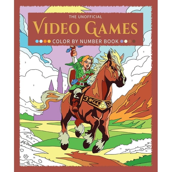 The Unofficial Video Games Color by Number Book, (Paperback)