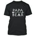 thumbnail image 2 of Men's Papa Bear Arrow Printed T-shirt Fathers Day Gift Short Sleeve T-shirt Soft and Comfy Shirt, Lightweight Shirt Black Tee Small, 2 of 3