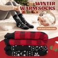 thumbnail image 3 of Loritta Secret Women Fuzzy Slipper Socks, 2 Pairs Christmas Winter Cozy Warm Thick Socks with Non-Slip Grippers, 3 of 10