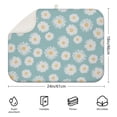thumbnail image 2 of Kitchen Dish Drying Mat Daisy Flowers Microfiber Foldable Absorbent Rack Pad Floral Drainer Spring Summer 18x24 Inch, 2 of 5