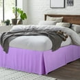 thumbnail image 2 of Unique Bargains Solid Pleated Ruffle Bed Skirt 14" Drop King Pale Purple, 2 of 8