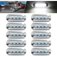 thumbnail image 1 of 10 luces LED de posición laterales blancas de 12 V-24 V CC, 4 unidades, luces de gálibo delanteras y traseras para coche, autobús, camión, remolque, barco, cubierta, cortesía., 1 of 5