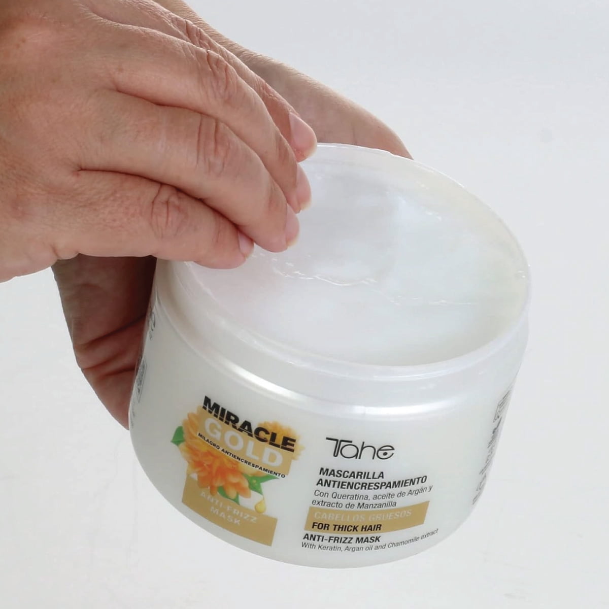 Tahe Miracle Gold Frizz Control Mask for Thick Hair, 300 ml