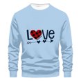 thumbnail image 4 of Elvqul Mens Sweatshirts Graphic Big Crewneck Long Sleeve Light Blue Sweatshirts for Men, 4 of 4