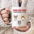 thumbnail image 2 of Personalized Funny Cat Mug This Cat Dad Belongs To Fathers Day Mug Gifts For Cat Father Cat Lover Cat Dad Pet Lovers Gifts Birthday Christmas Father's Day 11oz 15oz Coffee Mug (3 cats), 2 of 7