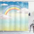 thumbnail image 1 of Ambesonne Cloud Shower Curtain, Semi Circle Style Rainbow, 69"Wx70"L, Multicolor, 1 of 3