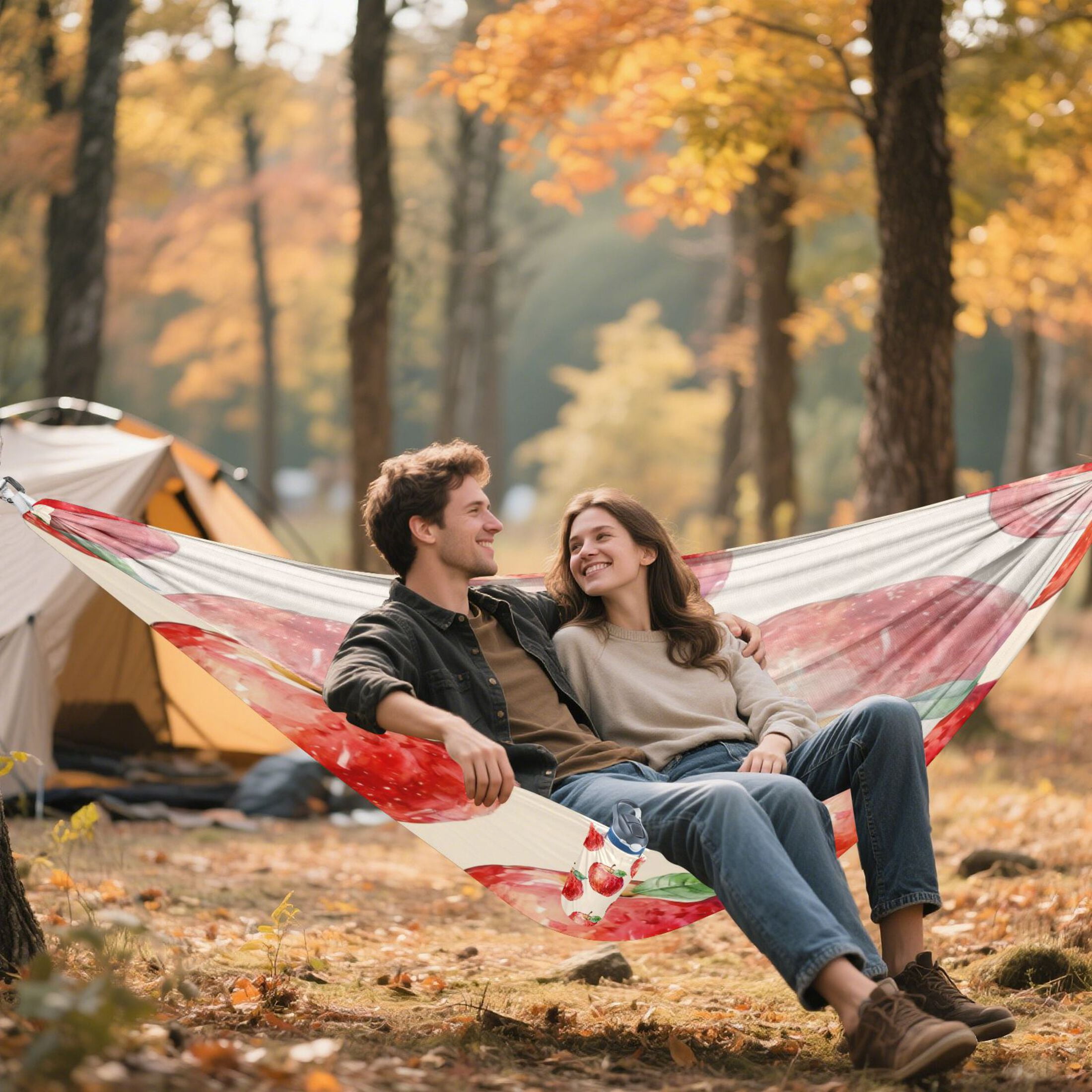 Hammock Camping Hammock Nylon Portable Hammock Travel Camping Hammock Red Apple
