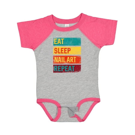 

Inktastic Nail Tech Eat Sleep Nail Art Repeat Gift Baby Boy or Baby Girl Bodysuit