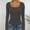 Grey, variant on Women's Basic Ribbed Knit Square Neck Long Sleeve T Shirt Fall Fashion Casual Stretch Fit Comfortable Top For Girls And Teens Women's Blouses