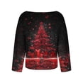 thumbnail image 5 of Oplxuo Sweaters for Women 2025 Trendy Graphic Print Long Sleeve Crew Neck Knitted Pullover Fall Casual Loose Fit Tunic Tops, 5 of 5