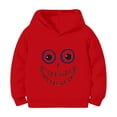 thumbnail image 4 of Kogui Trendy Casual Hooded Sweatshirt For Girls, Comfort Fit Unique Halloween Graphic Print, Holiday Daily Matching Tops (Red, 5-6 Years), 4 of 4