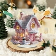 thumbnail image 5 of FastXmas 5.9 x 5.9 In Christmas Acrylic Decoration,Warming Castle.Moon.Snowman.Cottage Shape Acrylic Pendants Ornaments for Christmas Tree Decorations, Hanging Ornament for Window Xmass Tree Keychian, 5 of 6