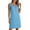 Blue-0, variant on Cotton Nightgowns Dresses for Women Tank Sleeveless Night Gowns Lace Button Soft Sleep House Dress with Pockets