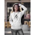 thumbnail image 3 of Indian Girl Portrait Sketch Hoodie Women -Image by Shutterstock, Female Small, 3 of 4